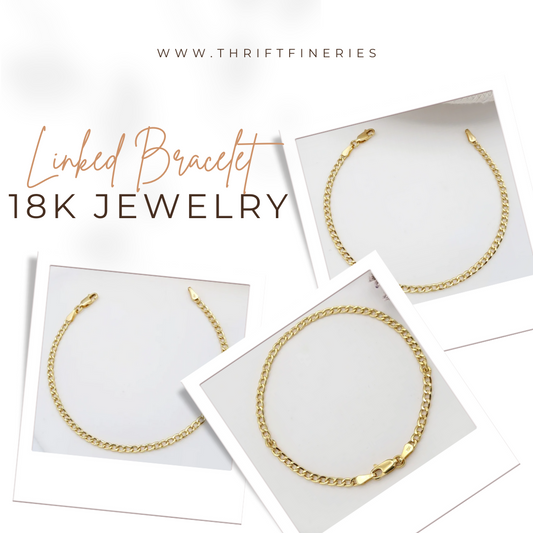 18k Gold Linked Bracelet